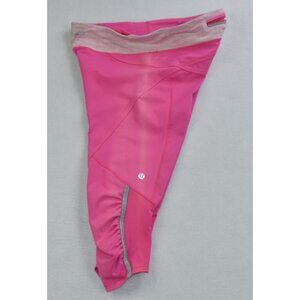 Lululemon Run Pace Women's Size 8 Crop Wee Are From Space Parfait Pink -Flaws-